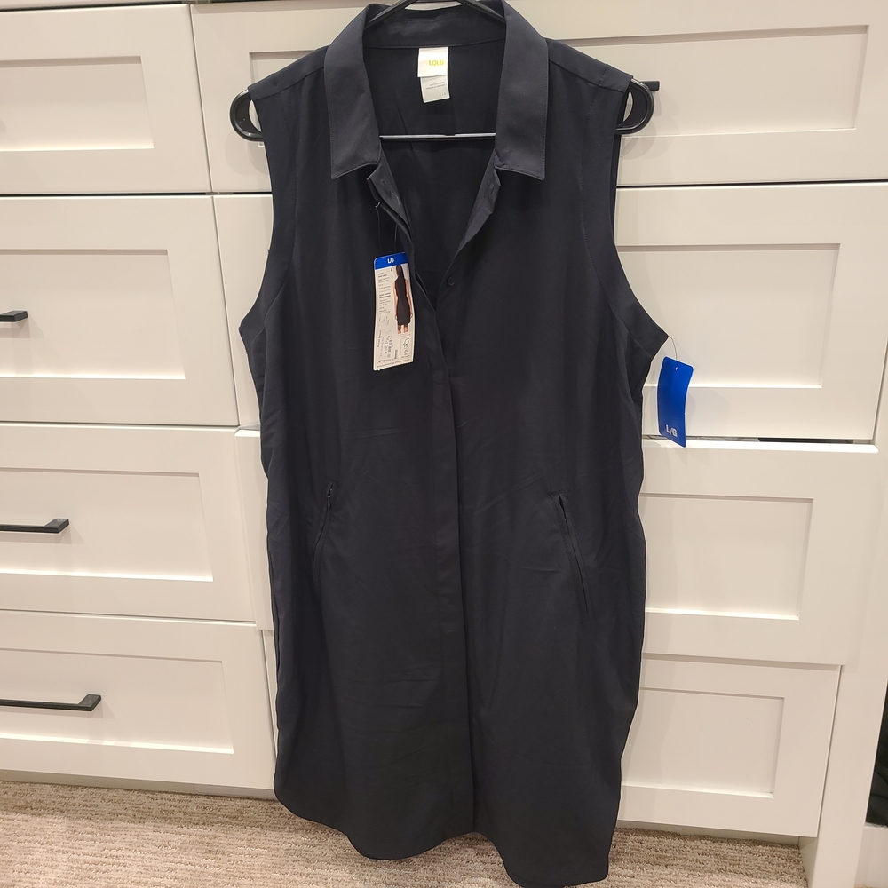 Lole Navy Sleeveless Midi Dress
